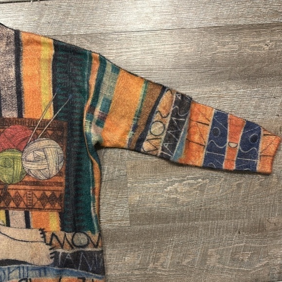Yesno knitting bears in sweaters graphic printed wool blend sweater size XL - Picture 4 of 10